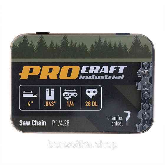 Ланцюг для ланцюгової пилки Procraft industrial P.1/4.28 Universal 1/4" шаг 28 зв. Київ