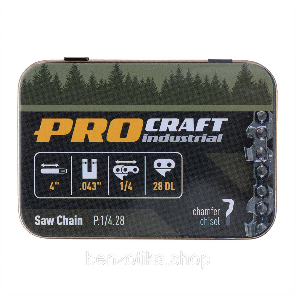 Ланцюг для ланцюгової пилки Procraft industrial P.1/4.28 Universal 1/4