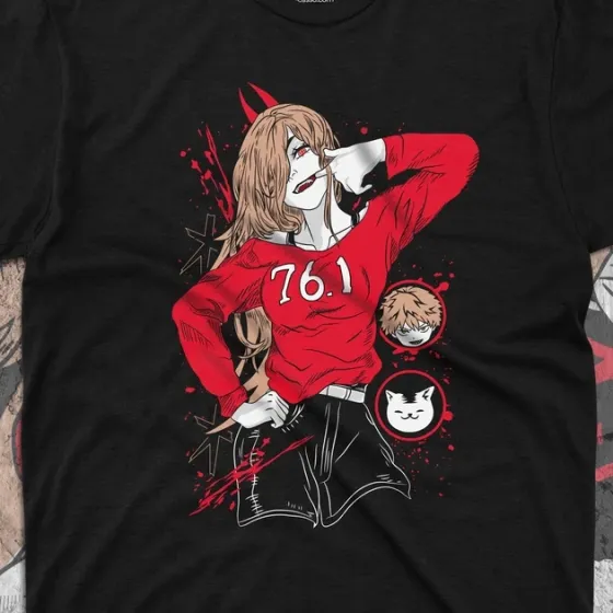 Футболка для подростка мальчика с принтом Человек Бензопила Power 140E 2 Размер 160 Anime10596 Днепр