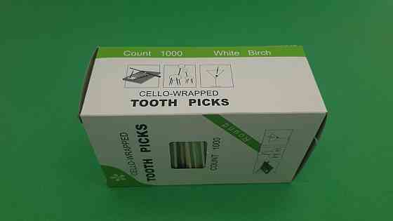 Зубочистка с запахом ментола  в индивидуальной целлофановой упаковке (1000 шт) MINT TOOTH PICKS (1 пачка) Харьков
