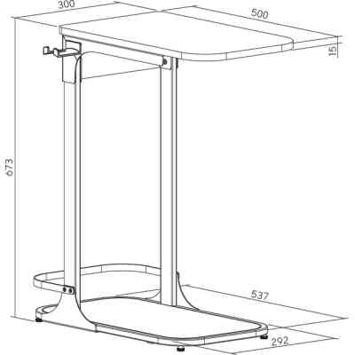Приставний стіл OfficePro SD137DW Dark Wood Black (SD137DW) Вінниця