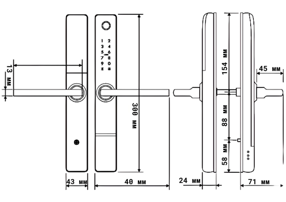 PES Bigl Silver автономный умный замок на дверь Киев