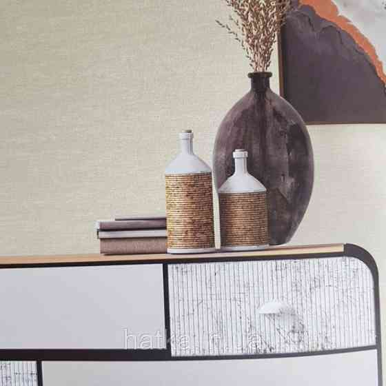 Обои виниловые на флизелине AdaWall Beta1.06х10 однотонные тонкие полоски сеточкой светло бежевые 1113-2 Киев