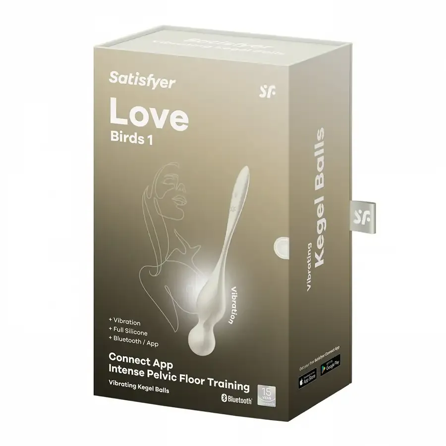 Вагінальні кульки з вібрацією Satisfyer Love Birds 1 Connect App White Львів - фото 7
