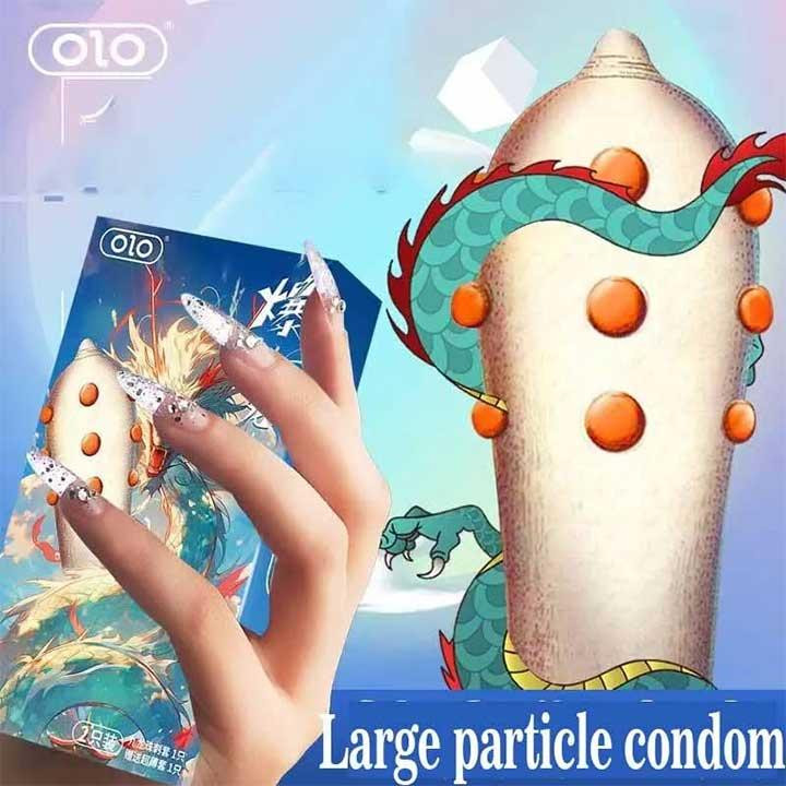 Презервативи із шипами супертонкий OLO Nine Dragon 2 шт. Вінниця - фото 2