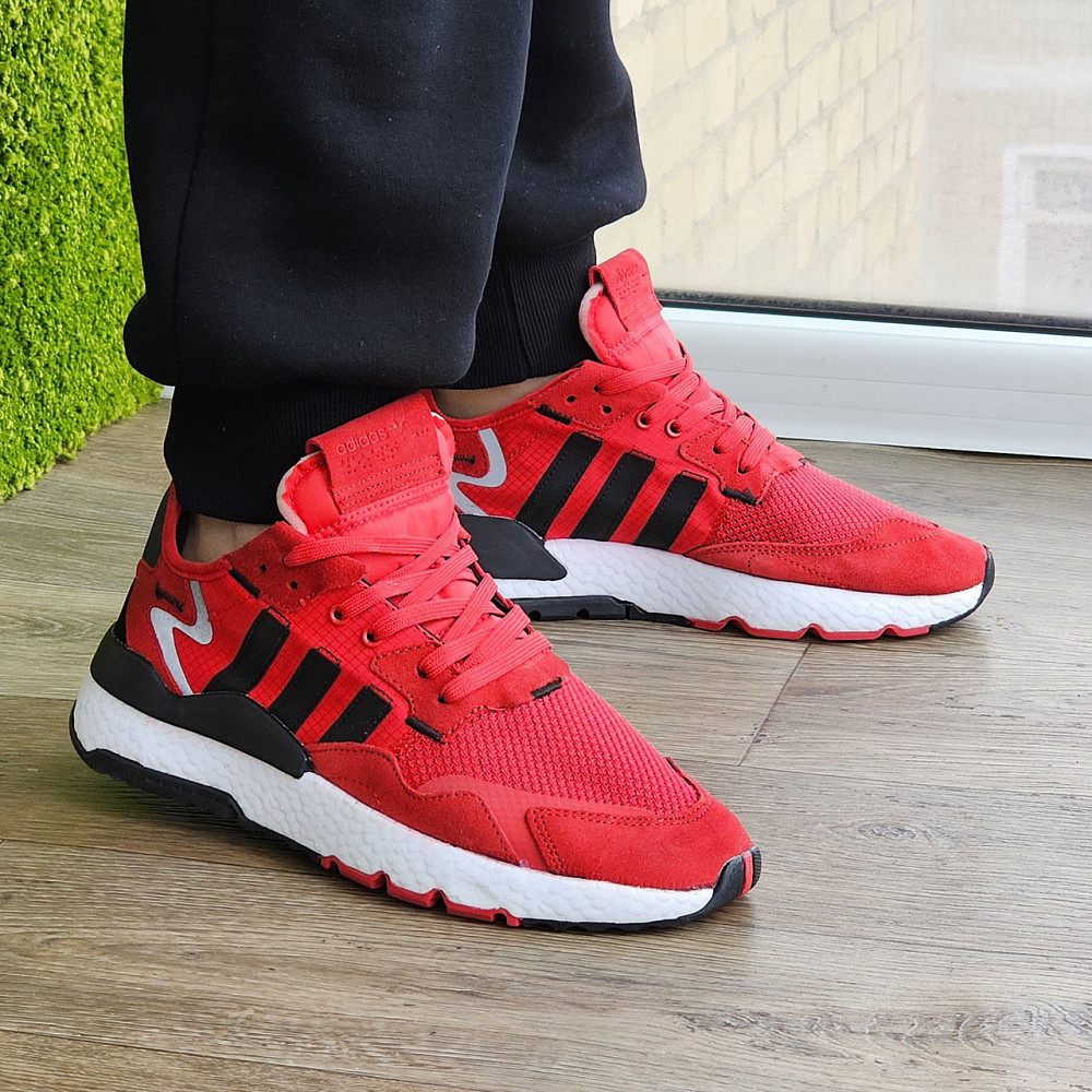 Летние Кроссовки Adidas Jogger Сеточка Красные Адидас Беговые Лёгкие (размеры: 41,42,43,44,45) Видео Обзор Днепр - изображение 7