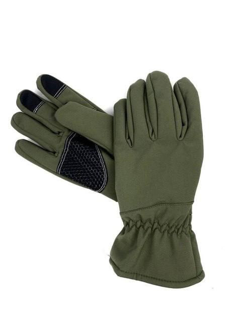 Перчатки SoftShell хакі з Тачскріном утеплені Запорожье - изображение 1