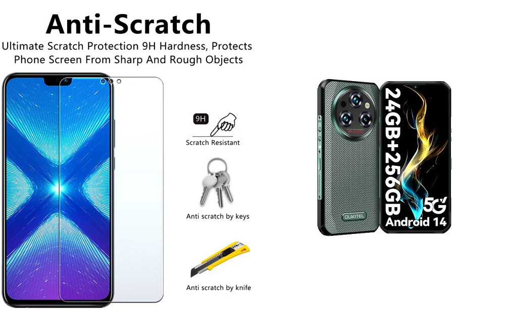 Защитное стекло NeoGlass для Oukitel WP35, Oukitel WP35 S – ультрапрозрачное и устойчивое Киев - изображение 1