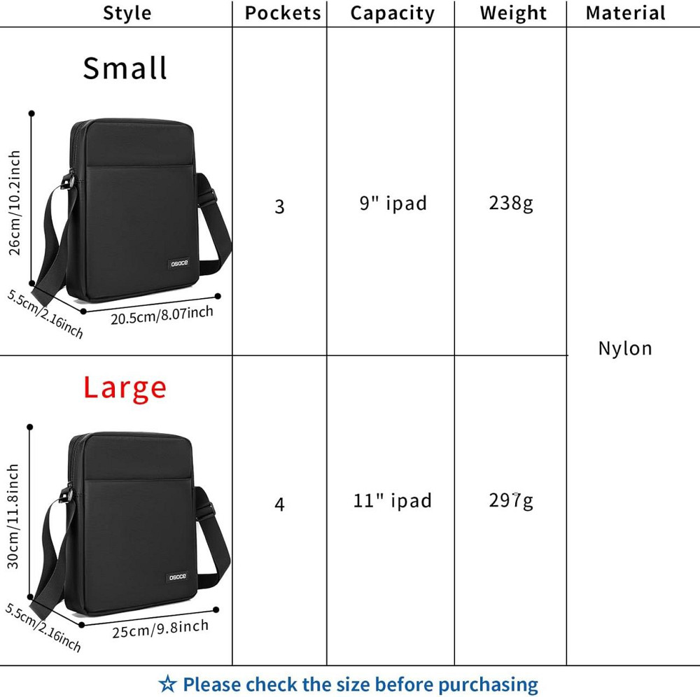 Мужская водонепроницаемая сумка через плечо мессенджер для работы и путешествий черная Киев - изображение 4