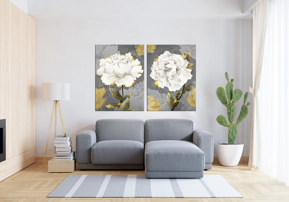 Модульная картина в гостиную / спальню  Білі квіти TLV-2_064 Киев - изображение 3