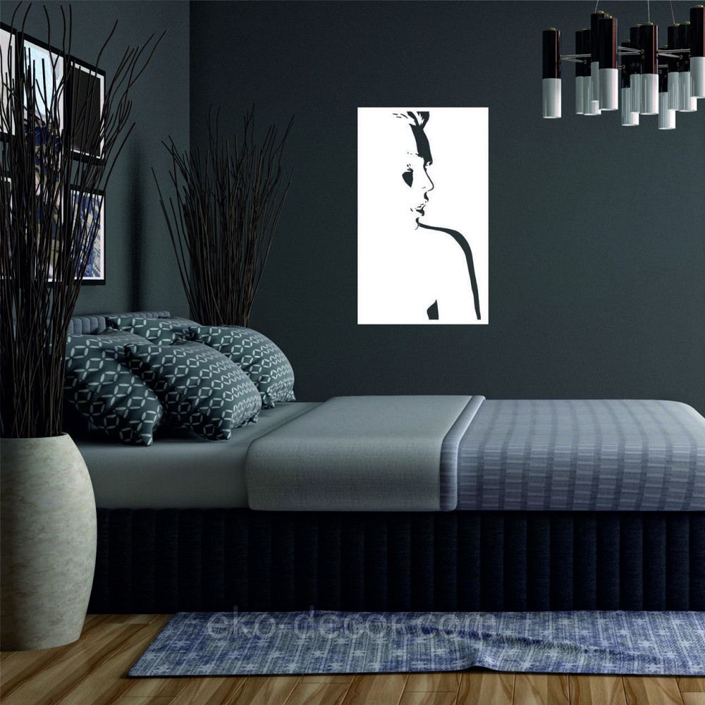 Декоративное настенное Панно «Девушка» Декор на стену 70*42 см, Белый Киев - изображение 3