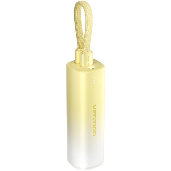 УМБ Vention 5000mAh 20W PD, USB-C In/Out, Lightning In/Out, with cable, Gradient Yellow Киев - изображение 1
