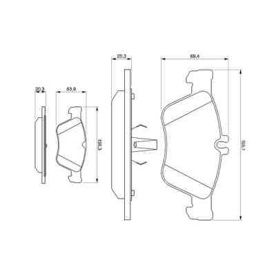 Гальмівні колодки Bosch 0 986 494 001 Вінниця
