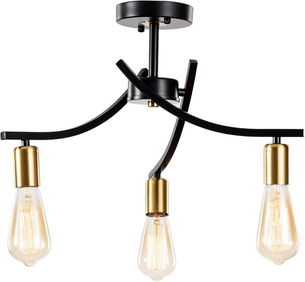 Люстра светильник Plfann 50 см черно-золотой окрашен 3-х ламповый из Германии Днепр - изображение 1