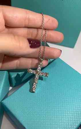 Хрестик Тіффані покриття Срібло 925 Гравірування Tiffany Одеса