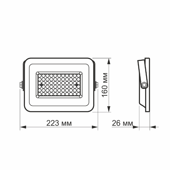 LED Прожектор 50W 5000К 220V з датчиком руху та освітлення білий VL-F2e505W-S Videx Житомир