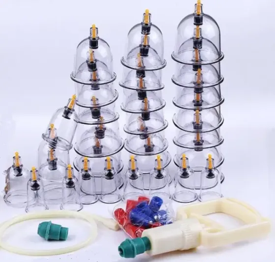 Массажные антицеллюлитные вакуумные банки 32 шт JINKANG с вакуумным насосом Коломия