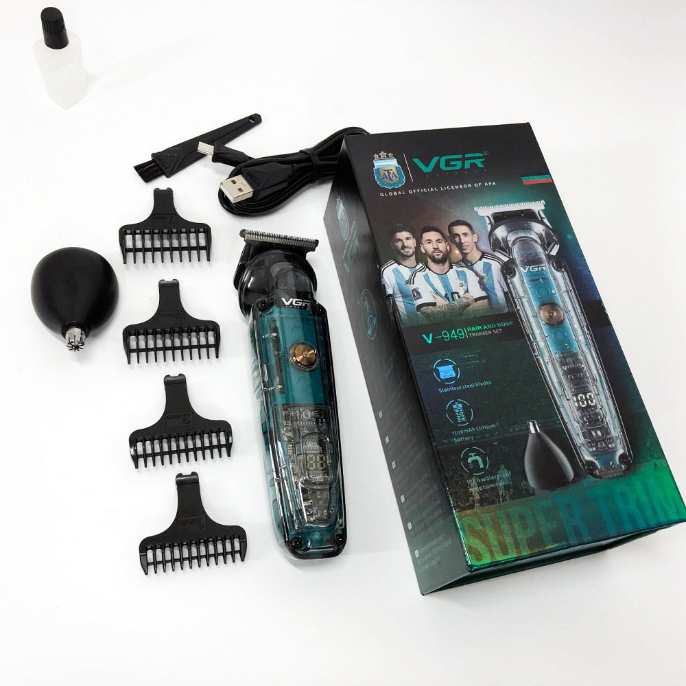 Машинка для стрижки волосся і потилиці, Професійна акумуляторна машинка для стрижки JX-45 Львів - фото 16