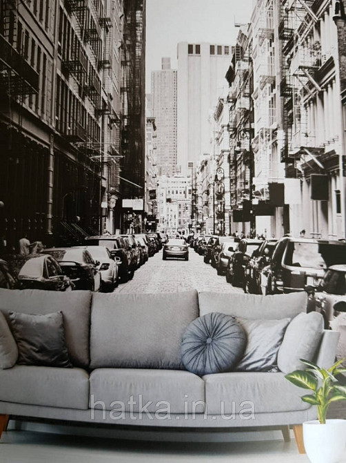 Шпалери вінілові на флізелін чорно білі Київ - фото 2