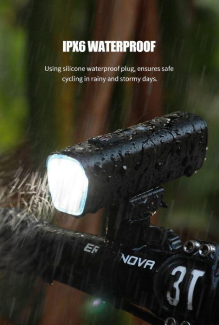 Велосипедный фонарь (велофара) Gaciron V9M-1000 Lumen USB батарея 4000mAh (Черный) Винница - изображение 9