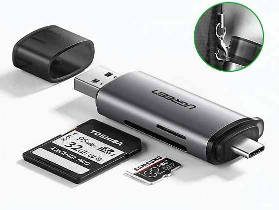 Кардрiдер UGREEN CM185 USB-C/USB-A Card Reader (UGR-50706) Київ