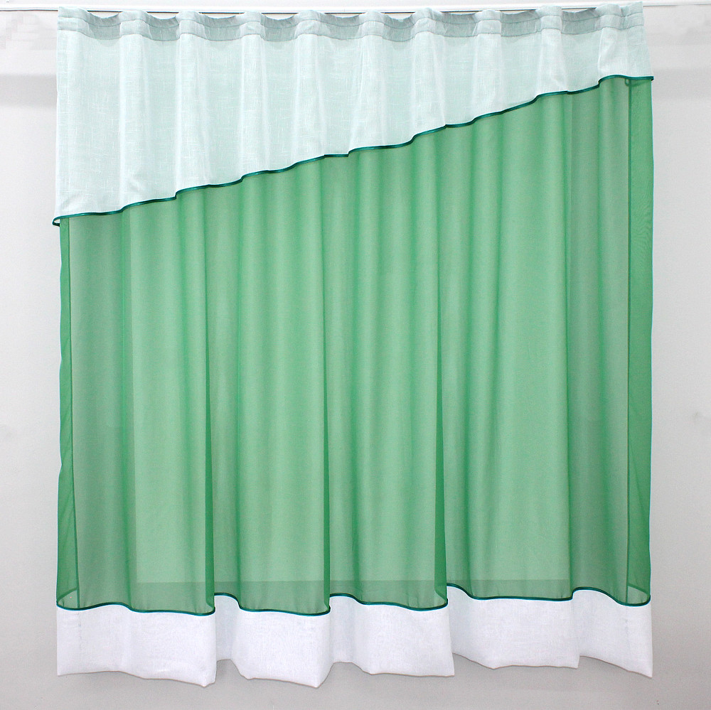 Кухонная занавеска VR-Textil № 047к арка зеленый с белым 260х170 см (52-0329) Киев - изображение 1