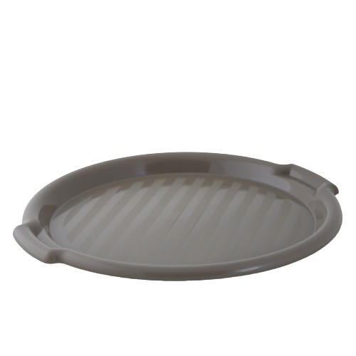 Таця кругла d38,85*2,45 см пластик какао 167098 Алеана Житомир