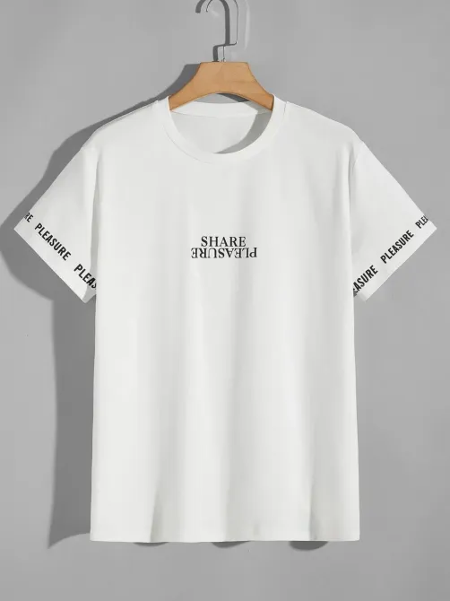 Футболка чоловіча с принтом  48 Біла 2664092980 Дніпро - фото 1