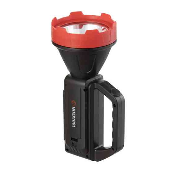 Фонарь аккумуляторный 1 LED + 1 COB, power bank, индикатор заряда, солнечная панель INTERTOOL LB-0107 Киев