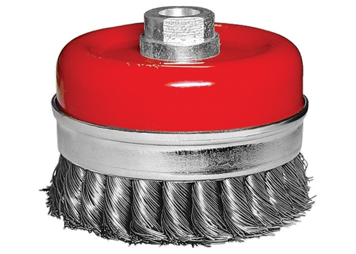 Щітка для УШМ Heavy Duty, 125 мм, М14, "чашка", кручена металевий дріт MATRIX Полтава - фото 1