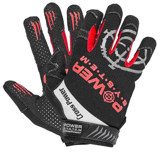 Рукавички для кросфіту з довгим пальцем Power System PS-2860 Cross Power Black/Red S Каменское