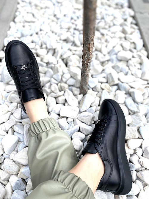 G.S.V. Кеди жіночі G.S.V. L-1 чорні (весна-осінь, шкіра натуральна) (3161) 37р.38р.39р. Коломыя - изображение 2