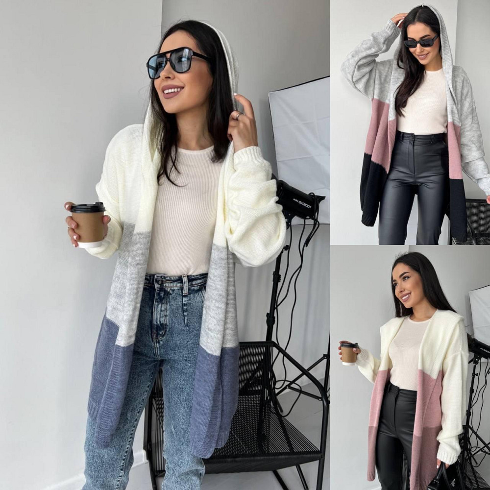 Жіночий модний в'язаний кардиган оверсайз.  44-52р. Київ - фото 1