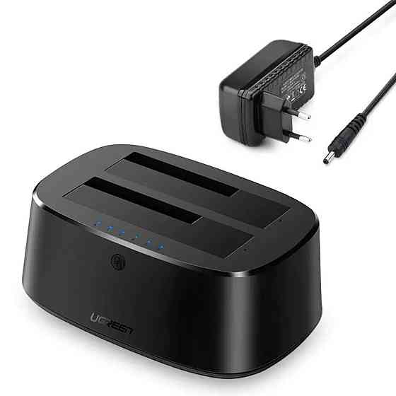 Док-станція UGREEN CM198 USB 3.0 to SATA Dual-Bay Hard Drive Duplicator/Cloner EU(UGR-50857) (UGR-50857) Київ