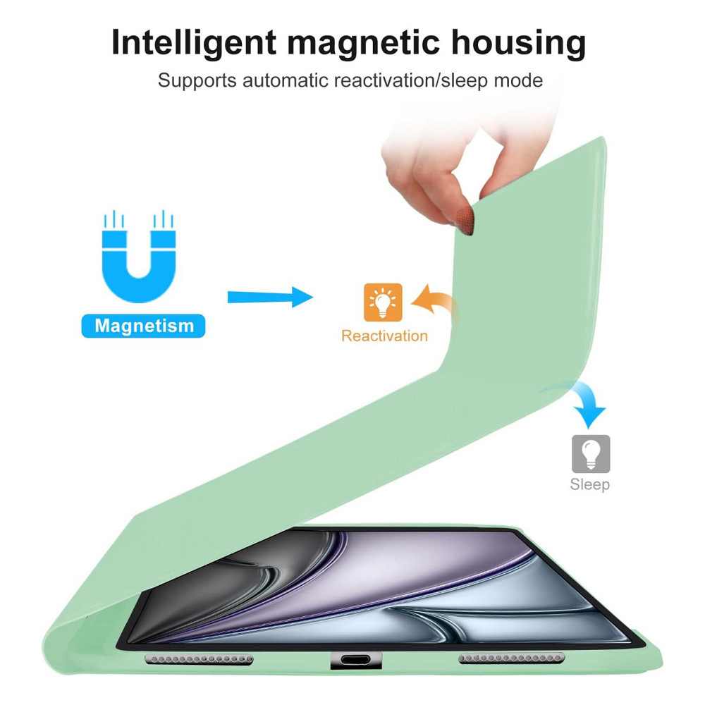 Клавіатурний чохол SENGBIRCH для iPad Air 11 M3 2025/M2 2024 Світло-зелений QWERTY знімна Bluetooth клавіатура Київ - фото 2