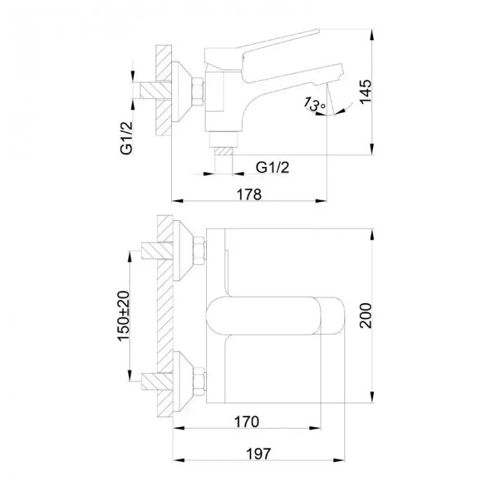 Смеситель для ванны с душевым гарнитуром Frap F3262 черный Киев - изображение 9
