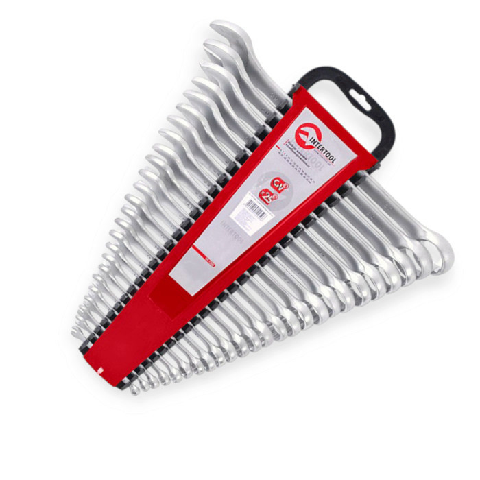 Набір ключів ріжково-накидних 6-32 мм 25 шт (планшет) CrV Мукачево - фото 1