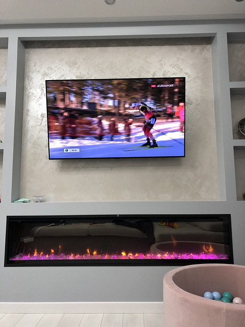 Електрокамін з обігрівом Dimplex Ignite XL 74 (XLF74) з кристалами, кольорами + Подарунок! Комплект  Львів - фото 7