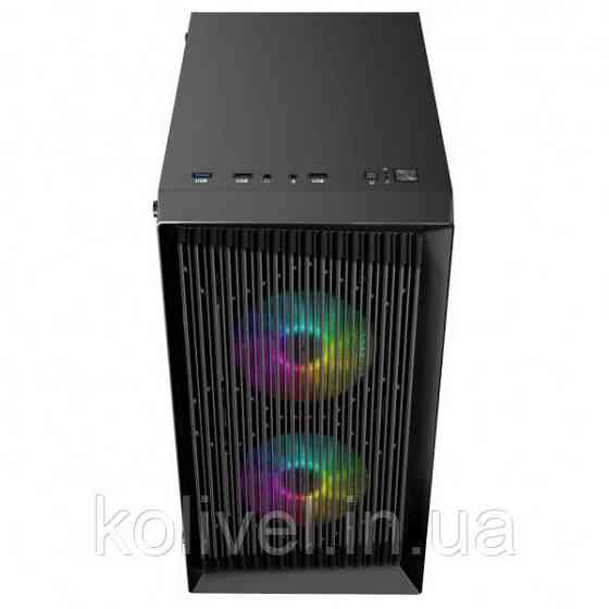 Корпус LogicConcept ATOS MESH+GLASS ARGB fans 3x120mm BLACK без БЖ mATX (AM-ATOS-10-0000000-0002) Киев