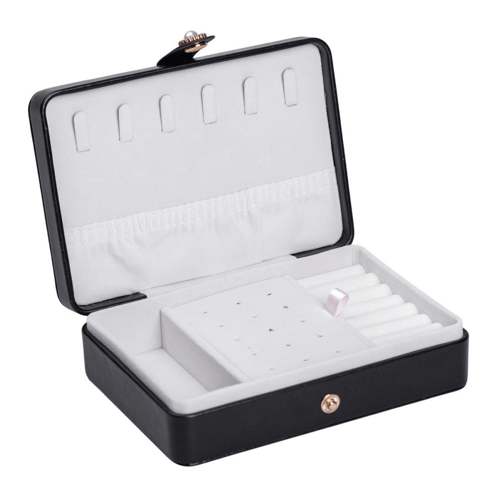 Скринька для прикрас з еко шкіри 16×11×4.7 см органайзер для ювелірних виробів HP-5-30B Київ - фото 3