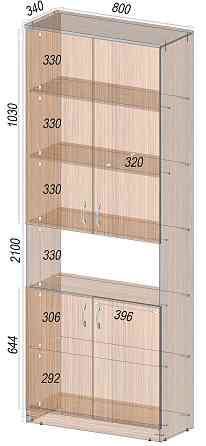 Шкаф ОШК-2, Бетон, 800/340/2100 Львов