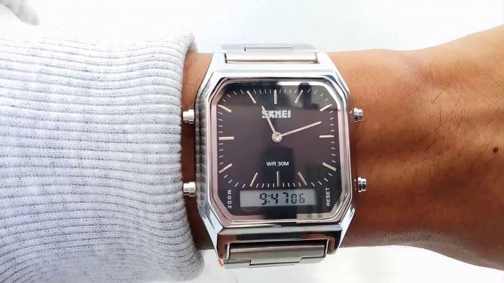 Наручний чоловічий годинник Skmei 1220 Tango Сріблясто-чорний Вінниця - фото 7