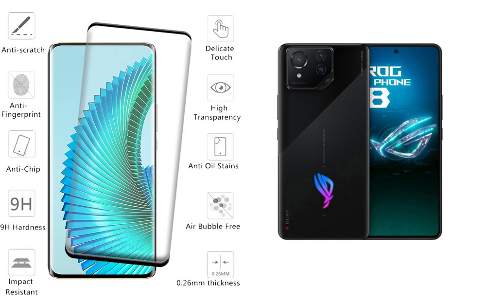 Захисне скло HyperGlass Pro для ASUS ROG Phone 8, ROG Phone 8 Pro – максимальна чутливість та захист Київ - фото 2