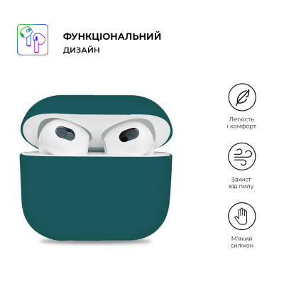 Чохол для навушників Armorstandart Ultrathin Silicone Case для Apple AirPods 3 Pacific Green (ARM60303) Вінниця - фото 2