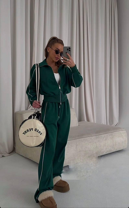 Жіночий стильний теплий костюм-тринитка на флісі Пляшка, 44/46 Одеса - фото 1