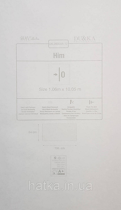 Шпалери вініл на флізеліні гарячого тиснення DU&KA Him 1.06х10 однотонні тонкі смужки чорні зі сріблом Київ - фото 4