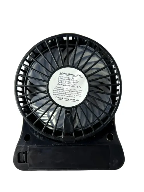 Портативний настільний міні-вентилятор 3 швидкості, акумулятор знімний FAN-001, без підбору за кольором Одеса - фото 9