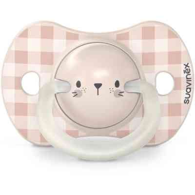 Пустышка Suavinex фізіологочна, 2 шт. 0-6 місяців, нічна/кролик (308214) Винница