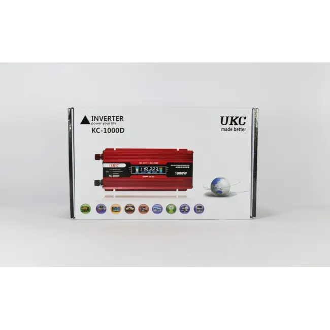 Перетворювач напруги UKC KC-1000D AC/DC 1000W 12V–220V з LCD дисплеєм інвертор Одеса - фото 1