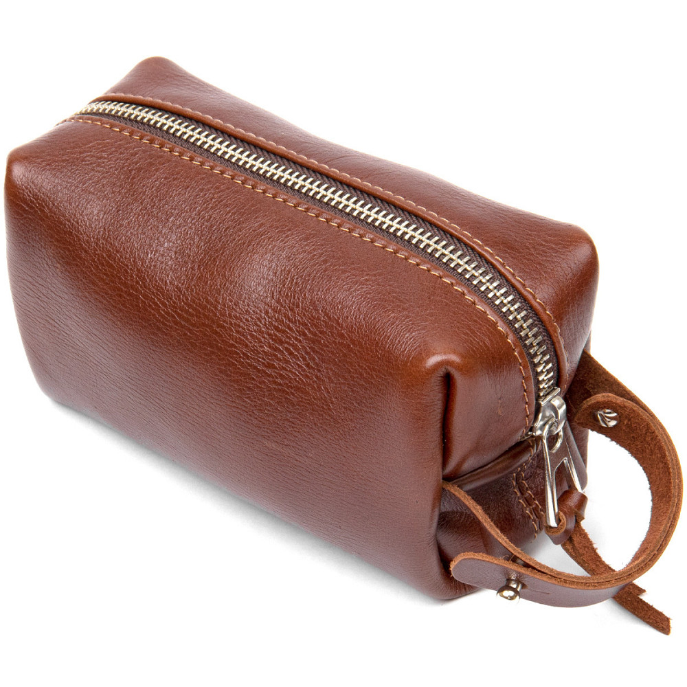 Чоловіча косметичка з натуральної шкіри Коричневий (GRANDE PELLE) Київ - фото 6